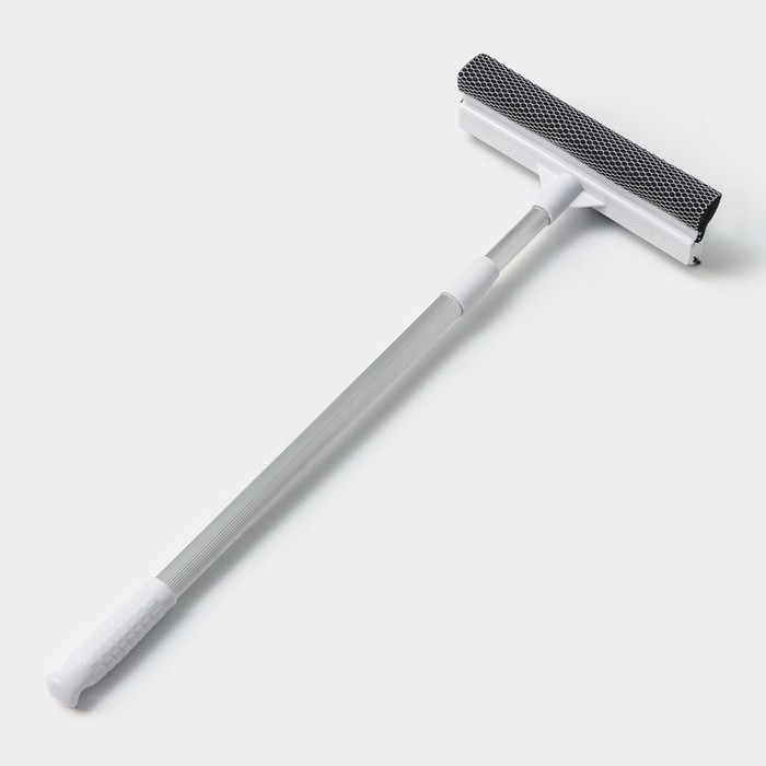 Щётка для окон Raccoon, поролоновая телескопическая насадка 47(80,5) см, две насадки из микрофибры с держателем 11,5×6,5 см