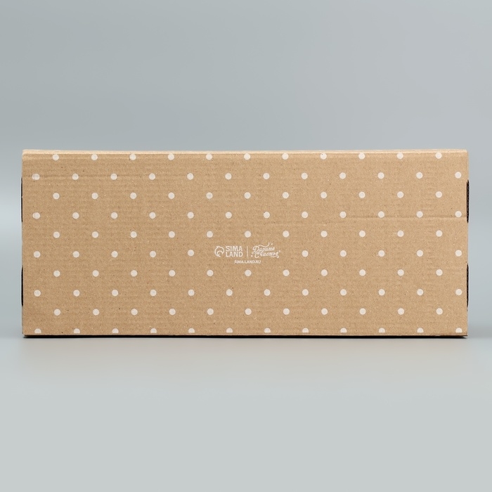 Коробка подарочная складная с PVC-окном, упаковка, «Горох », 14 х 35 х 14 см