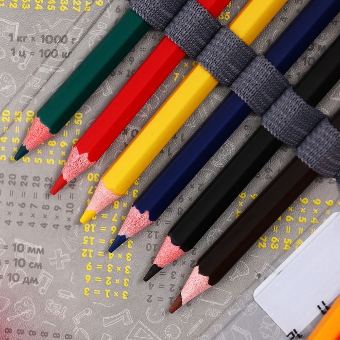 Пенал 1 секция, 115 х 205 мм, с наполнением 16 предметов, Calligrata Пенал 1 секция, 115 х 205 мм, с наполнением 16 предметов, Calligrata "Динозавр" ламинированный картон, 30П26/set