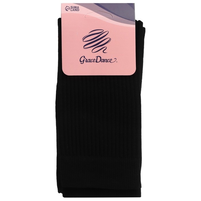 Гетры для гимнастики и танцев Grace Dance №4, длина 50 см, цвет чёрный Гетры для гимнастики и танцев Grace Dance №4, длина 50 см, цвет чёрный