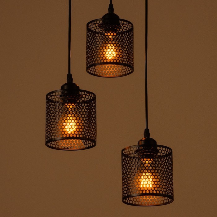 Светильник BayerLux Светильник BayerLux "Вайна" 3хЕ27 40Вт черный 30х30х14-114см