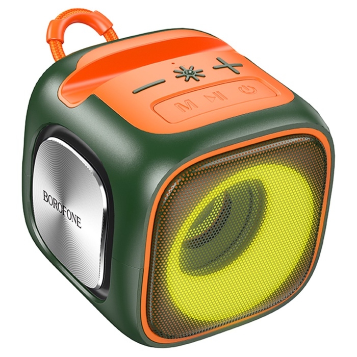 Портативная колонка Borofone BR29, 1200 мАч, 7 Вт, BT 5.3, FM, TF-карты, USB, AUX, зелёная Портативная колонка Borofone BR29, 1200 мАч, 7 Вт, BT 5.3, FM, TF-карты, USB, AUX, зелёная