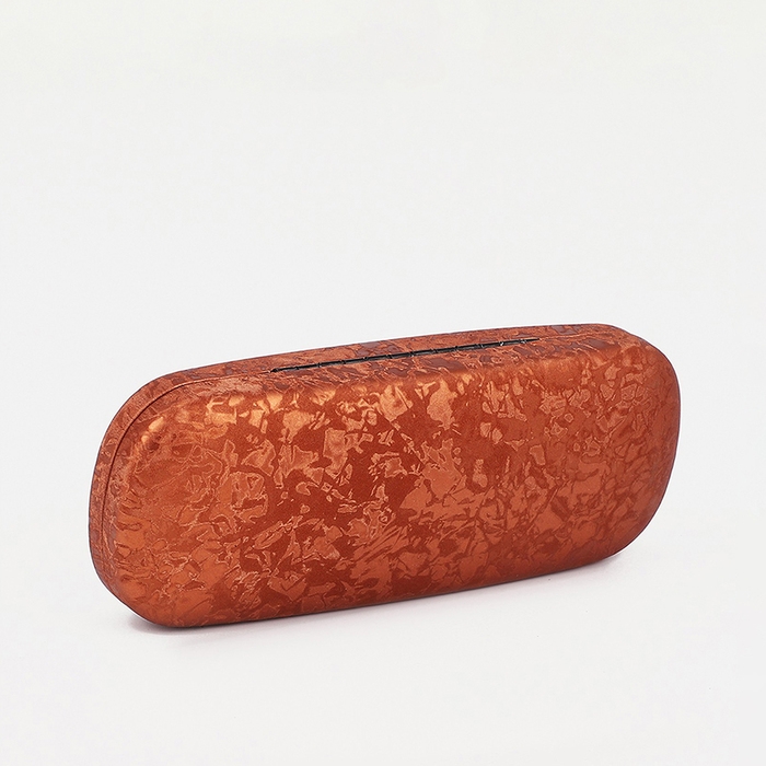 Футляр для очков на хлопушке, длина 16 см, цвет коричневый Футляр для очков на хлопушке, длина 16 см, цвет коричневый