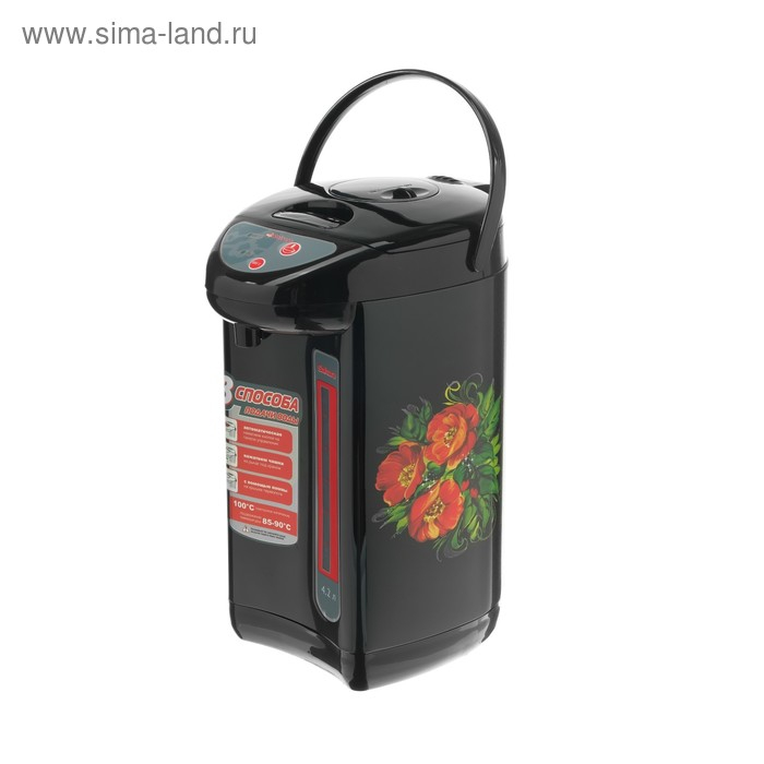 Термопот Sakura SA-335BF, 4.2 л, 750 Вт, 3 способа подачи воды, черный Термопот Sakura SA-335BF, 4.2 л, 750 Вт, 3 способа подачи воды, черный