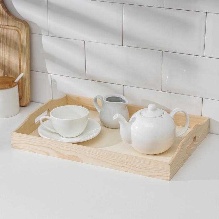 Поднос для завтрака Доляна Woodie, 38×25,5 см, сосна Поднос для завтрака Доляна Woodie, 38×25,5 см, сосна