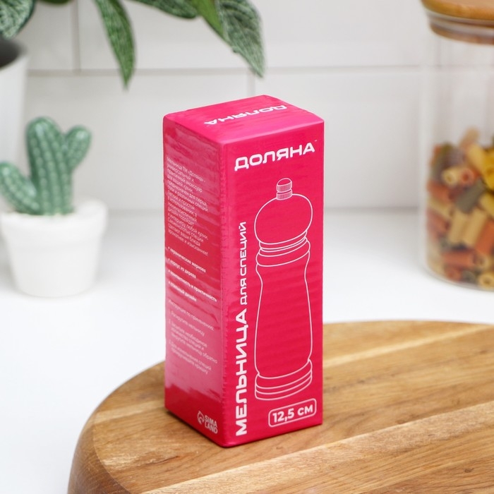 Мельница для специй Доляна «Дуновение леса», 12,5×4,5 см, керамический механизм, цвет светлое дерево Мельница для специй Доляна «Дуновение леса», 12,5×4,5 см, керамический механизм, цвет светлое дерево