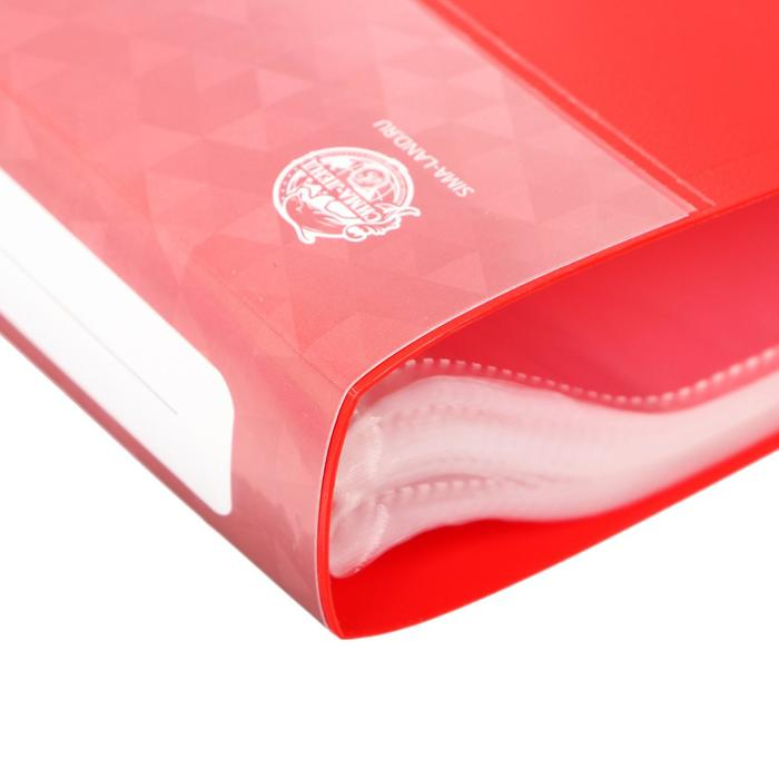 Папка с 100 вкладышами А4, 700 мкм, Calligrata, карман на корешке, красная Папка с 100 вкладышами А4, 700 мкм, Calligrata, карман на корешке, красная