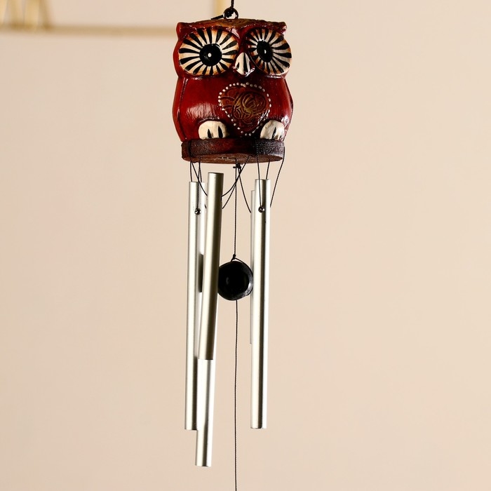 Музыка ветра Музыка ветра "Сова с сердечком" дерево, металл 5х5х40 см