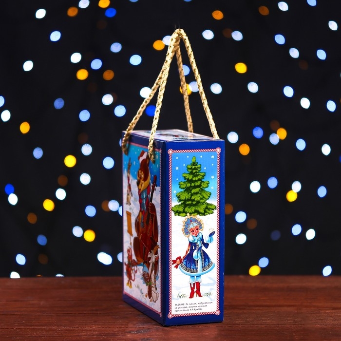 Новый год. Подарочная коробка Новый год. Подарочная коробка "Квартет" 16,5 х 7,9 х 20,8 см.