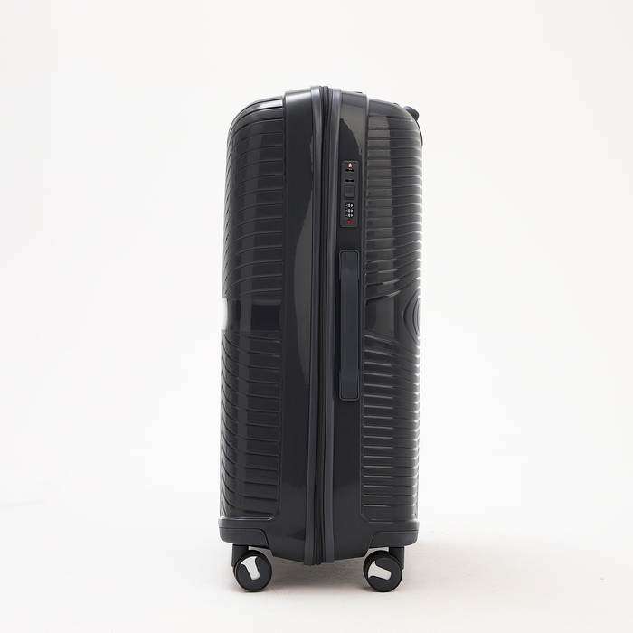 Чемодан большой 100 л (L), отдел на молнии, кодовый замок, 4 колеса, цвет тёмно-серый Чемодан большой 100 л (L), отдел на молнии, кодовый замок, 4 колеса, цвет тёмно-серый