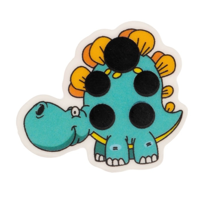 Детский термометр - наклейка налобный  Детский термометр - наклейка налобный "Динозаврик", до 40°, l-3.3 см