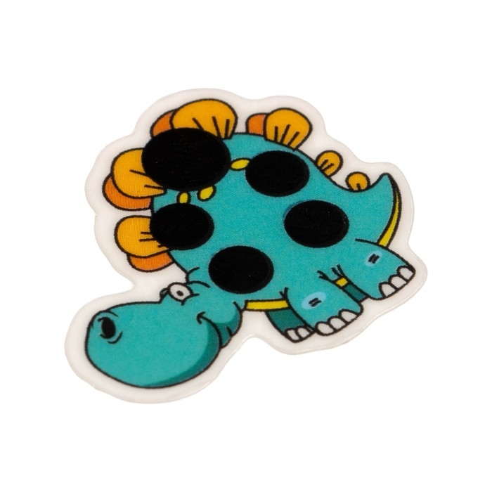 Детский термометр - наклейка налобный  Детский термометр - наклейка налобный "Динозаврик", до 40°, l-3.3 см