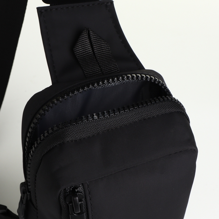 Сумка-слинг из текстиля, цвет чёрный Сумка-слинг из текстиля, цвет чёрный