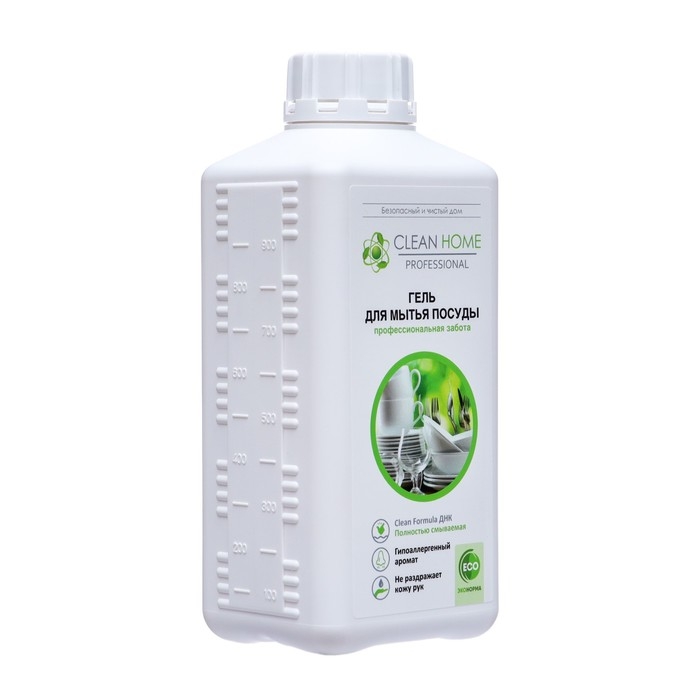 Средство для мытья посуды Clean home, запасной блок, 1 л Средство для мытья посуды Clean home, запасной блок, 1 л
