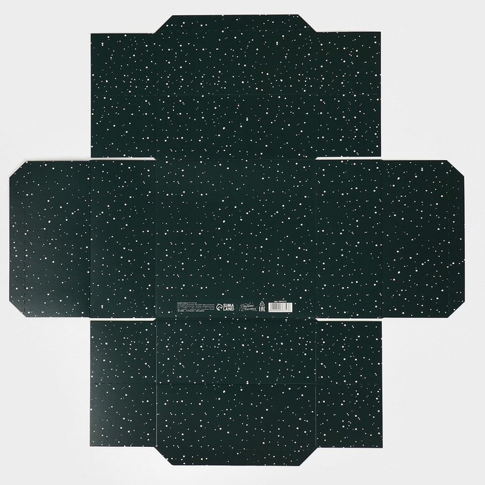 Коробка новогодняя складная «Новогодняя посылка», 17 х 17 х 7 см, Новый год Коробка новогодняя складная «Новогодняя посылка», 17 х 17 х 7 см, Новый год