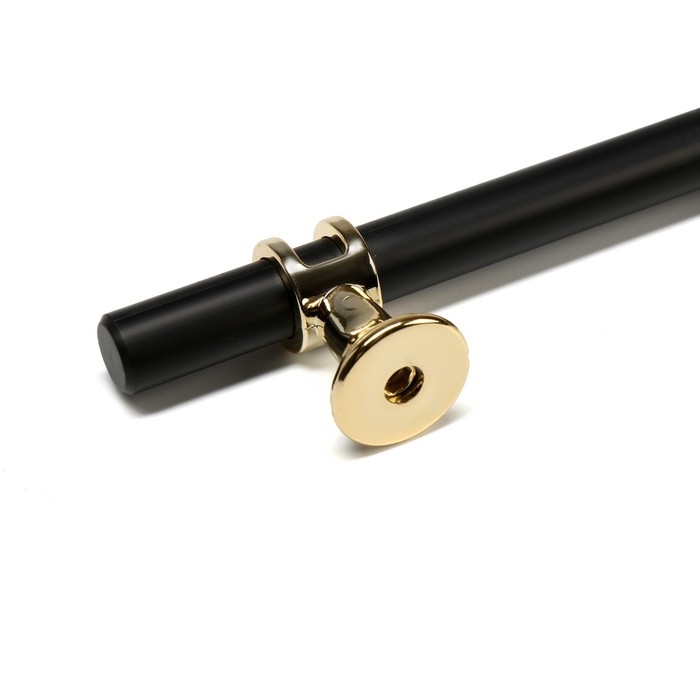 Ручка скоба CAPPIO CAMDEN, м/о 96 мм, d=12 mm, пластик, цвет золото/черный Ручка скоба CAPPIO CAMDEN, м/о 96 мм, d=12 mm, пластик, цвет золото/черный