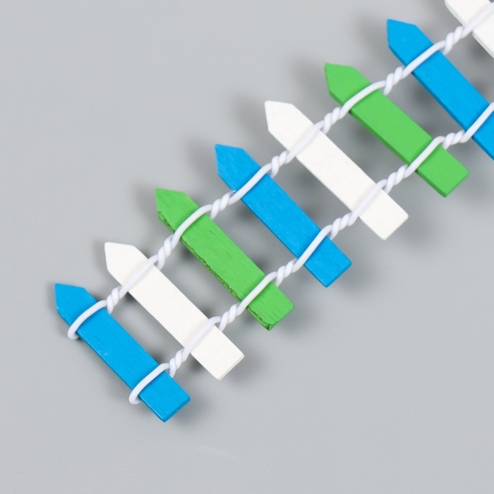 Декор для творчества дерево Декор для творчества дерево "Цветной заборчик" 3х24 см МИКС