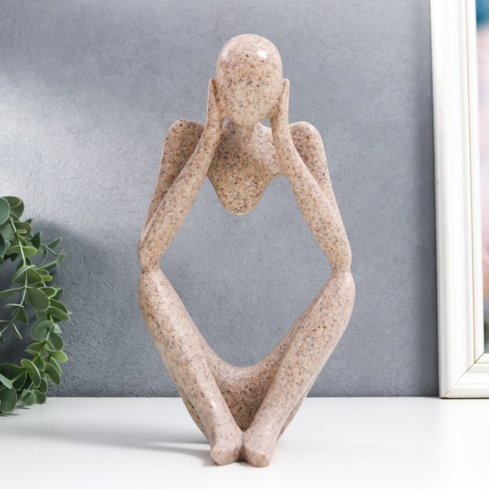 Сувенир полистоун  Сувенир полистоун "Абстракция - ничего не слышу" песочный 25х13 см