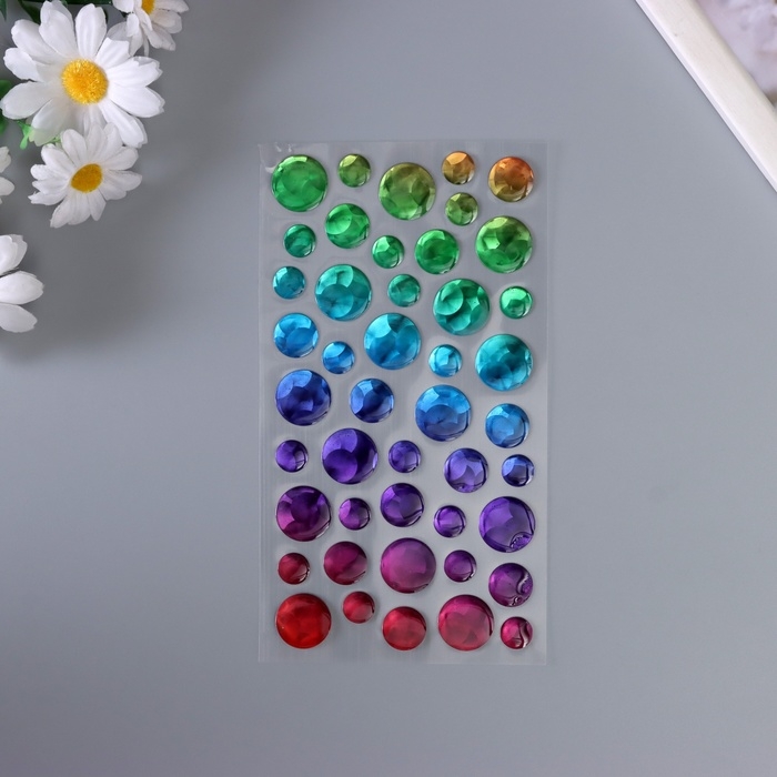 Наклейки для творчества пластик Наклейки для творчества пластик "Градиент. Круг" 22х9,5 см