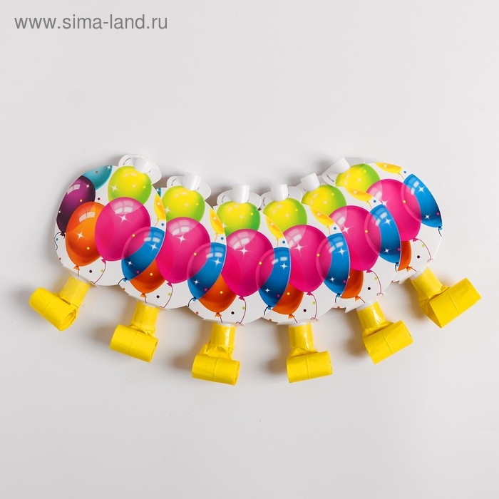 Язычки-гудки «Кристальные шары», набор 6 шт.