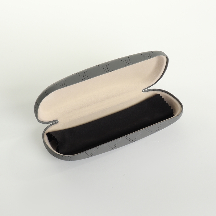 Футляр для очков на хлопушке, длина 16 см, цвет серый Футляр для очков на хлопушке, длина 16 см, цвет серый