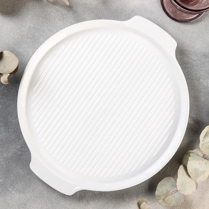 Блюдо фарфоровое для запекания круглое Magistro «Бланш», d=27 см, цвет белый Блюдо фарфоровое для запекания круглое Magistro «Бланш», d=27 см, цвет белый