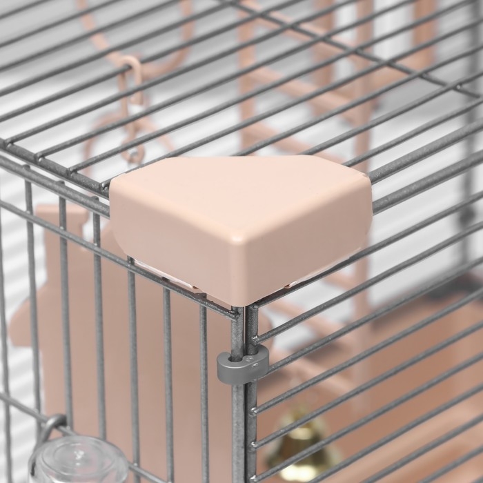 Клетка для птиц Клетка для птиц "Пижон" №100, разборная, 42 х 30 х 37см (укомплект.) бежевая