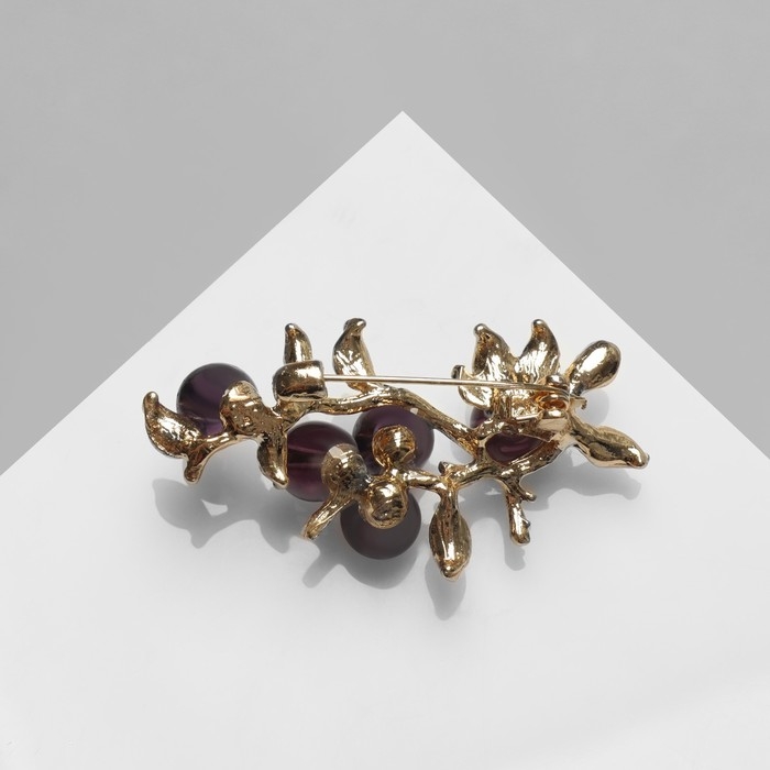 Брошь «Рябина» ягоды, цвет фиолетово-зелёный в золоте Брошь «Рябина» ягоды, цвет фиолетово-зелёный в золоте