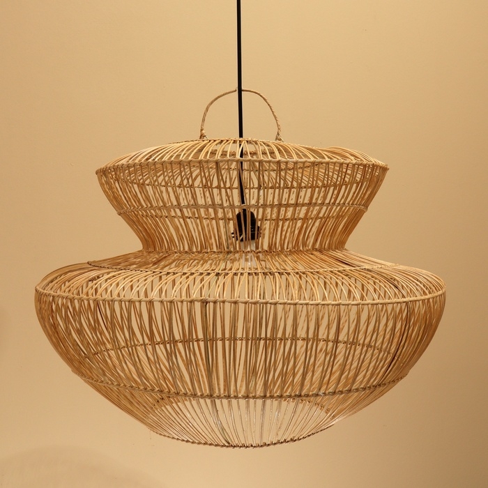 Светильник потолочный из ротанга Светильник потолочный из ротанга "Томми" 1х120Вт, Е27, 70х70х50 см