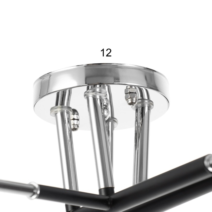 Люстра Люстра "Индис" 6хЕ27 40Вт черно-хромовый 60х60х26 см