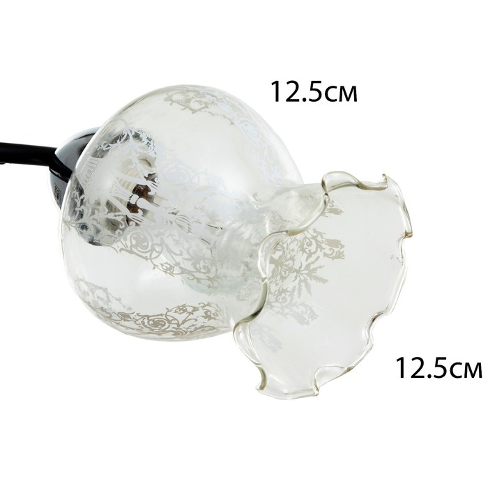 Люстра Люстра "Триони" 2 лампы 40Вт Е27 хром-черный 51х31х29