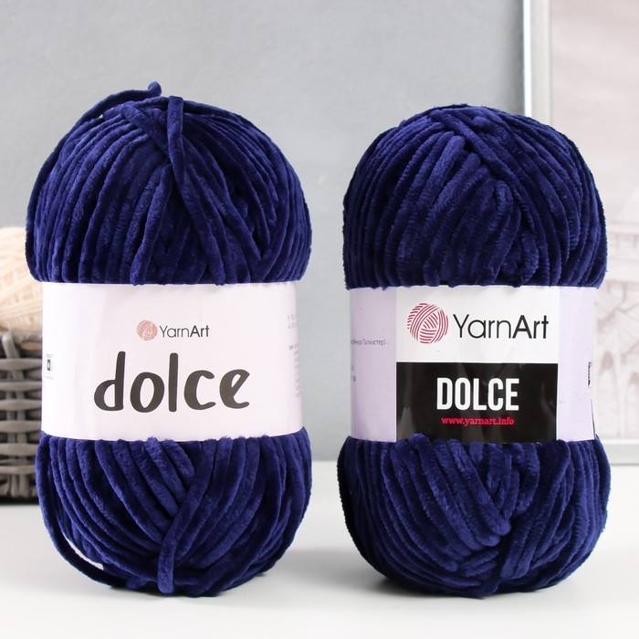 Пряжа Пряжа "Dolce" 100% микрополиэстер 120м/100гр (756 морской)