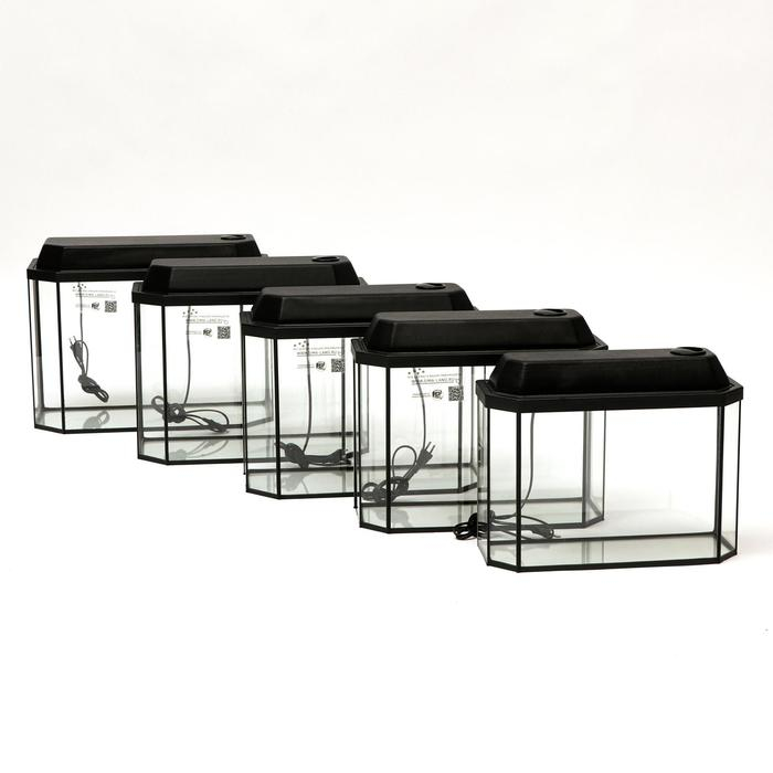 Комплект аквариумов Комплект аквариумов "Матрешка" - 5шт, Панорамные с крышками, 15 л, 20 л, 25 л, 30 л, 40 л