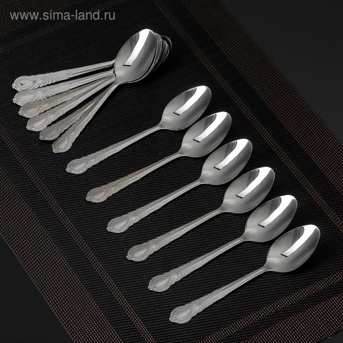 Ложки чайные «Камея», длина 14 см, 12 шт Ложки чайные «Камея», длина 14 см, 12 шт