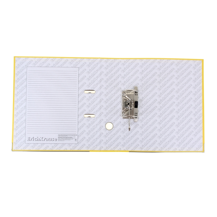 Папка-регистратор А4, 70 мм, ErichKrause, Standard, бумвинил, с этикеткой на корешке, нижний металлический кант, жёлтая Папка-регистратор А4, 70 мм, ErichKrause, Standard, бумвинил, с этикеткой на корешке, нижний металлический кант, жёлтая