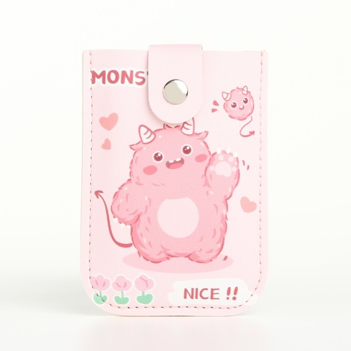 Картхолдер на кнопке, цвет розовый Картхолдер на кнопке, цвет розовый