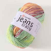 Пряжа "Jeans crazy" 55% хлопок, 45% акрил 160м/50гр (8202  принт)