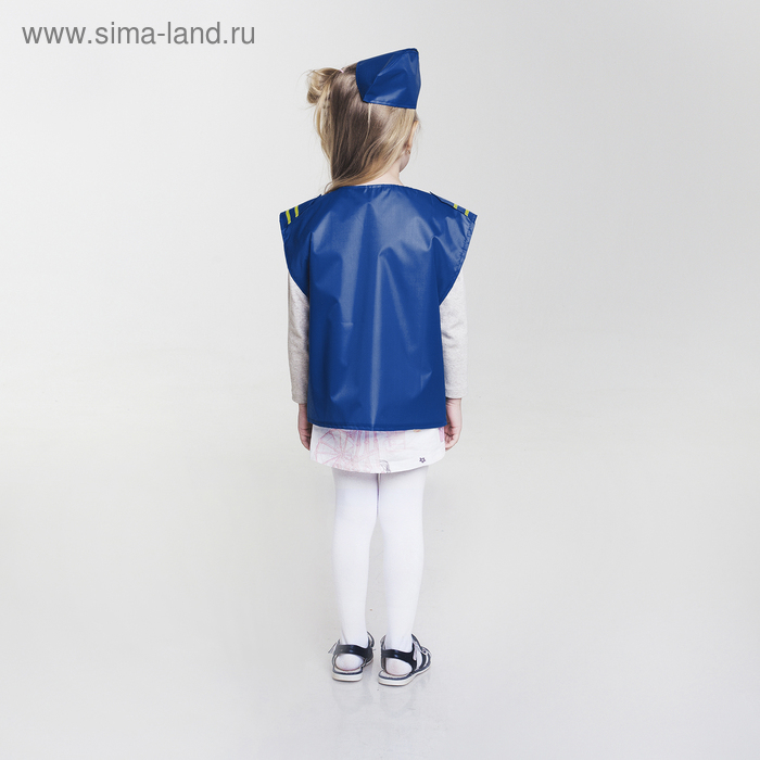 Карнавальный костюм  Карнавальный костюм "Стюардесса", жилетка, пилотка, 4-6 лет, рост 110-122 см