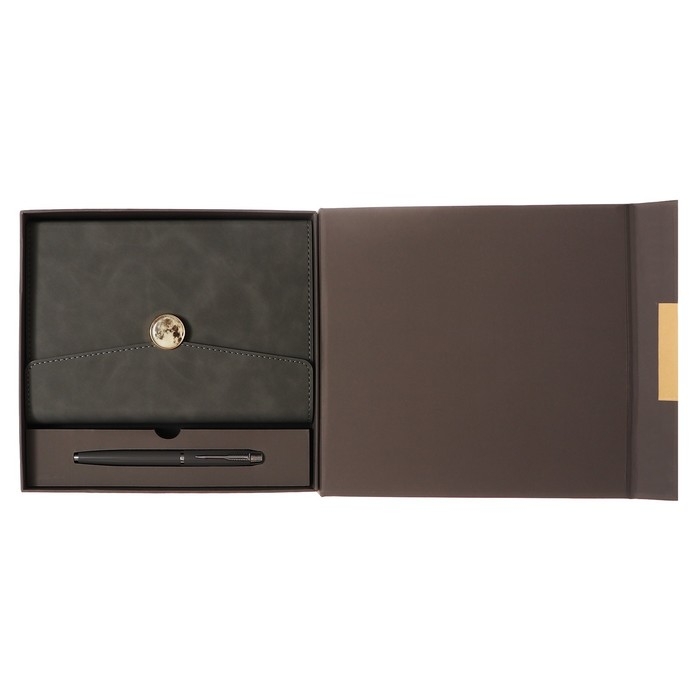 Органайзер на кольцах А6+, 80 листов, кожзам, c клапаном, линия, с ручкой, в подарочной коробке, серый Органайзер на кольцах А6+, 80 листов, кожзам, c клапаном, линия, с ручкой, в подарочной коробке, серый