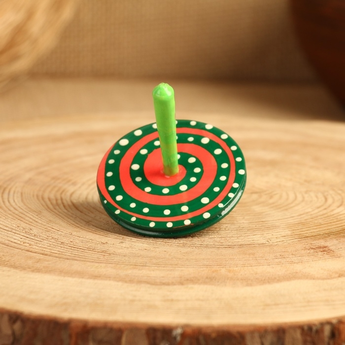 Сувенир волчок Сувенир волчок "Спираль", дерево, микс