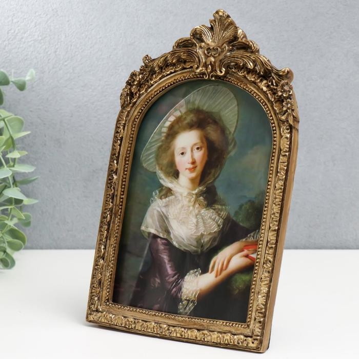 Фоторамка полистоун 10х15 см  Фоторамка полистоун 10х15 см "Арка" состаренное золото 23х14,5х2 см