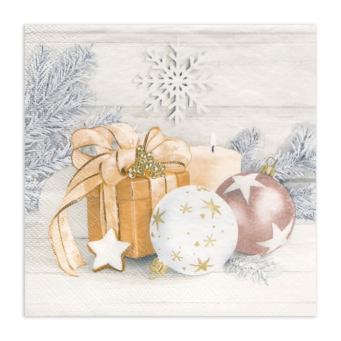 Новогодние салфетки бумажные Home Collection «Праздничный натюрморт, золото», 3 слоя, 33х33 см, 20 шт Новогодние салфетки бумажные Home Collection «Праздничный натюрморт, золото», 3 слоя, 33х33 см, 20 шт