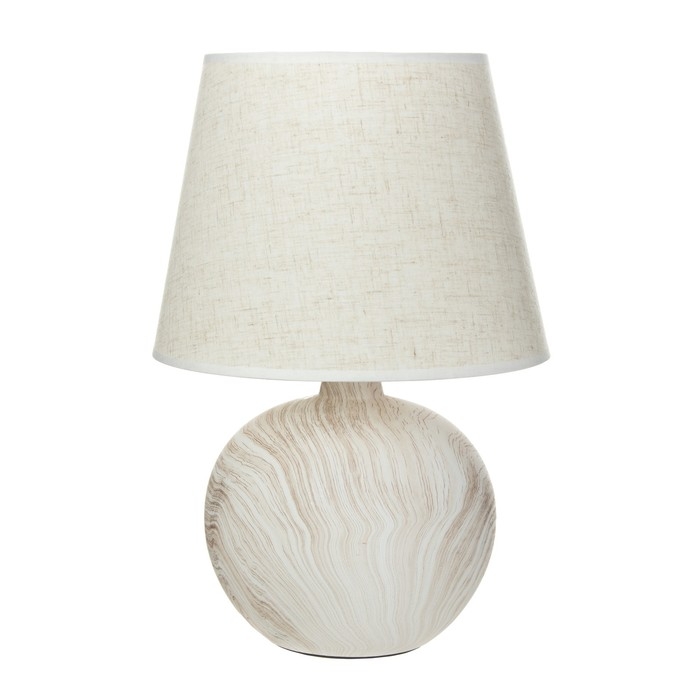 Настольная лампа Настольная лампа "Рундер" E14 40Вт бежевый 25х25х38 см RISALUX