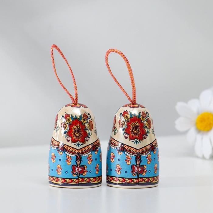 Колокольчик матрешка малая, лошадка, 5 см Колокольчик матрешка малая, лошадка, 5 см