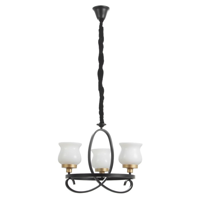 Люстра Люстра "Кантри" 3х40Вт Е27 черно-золотой 50х50х50 см BayerLux