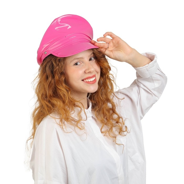 Карнавальная шляпа «Фуражка» розовая, с пайетками, р. 56–58 Карнавальная шляпа «Фуражка» розовая, с пайетками, р. 56–58