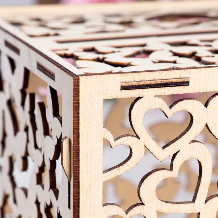 Свадебный банк Свадебный банк "Голуби", дерево, сборный, 24х19,5х16 см