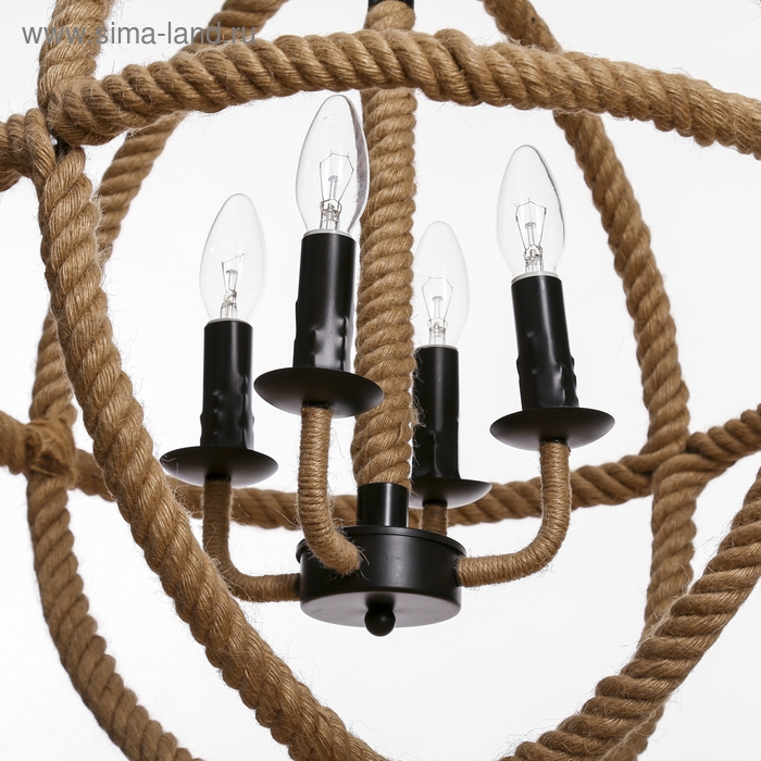 Люстра BayerLux "Плетение" 4x40Вт E14 черный 50х50х150 см