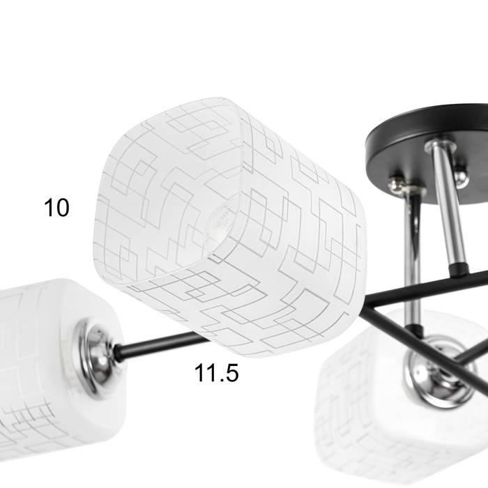 Люстра Люстра "Аланди" 6хЕ27 40Вт черно-хромовый 62х62х28 см