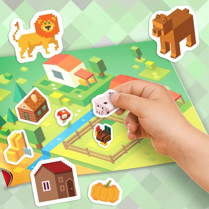 Книга 100 наклеек «Моя пиксельная вселенная», 8 стр. Книга 100 наклеек «Моя пиксельная вселенная», 8 стр.